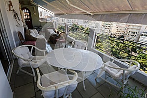 Comfy terrace, Athens in the morning