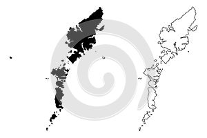 Comhairle nan Eilean Siar map vector