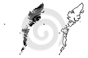 Comhairle nan Eilean Siar map vector photo