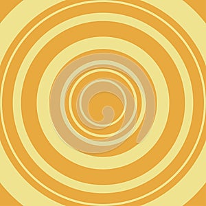 Comic abstract background. Yellow circle on orange backdrop. Vector.