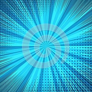 Comic abstract blue background