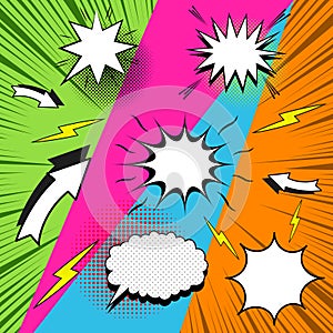 Comic abstract book page composition