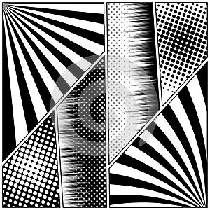 Comic abstract composition