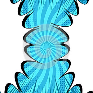 Comic abstract duel blue concept