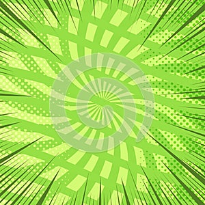 Comic abstract green bright background