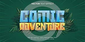 comic adventure in the jungle editable text effect