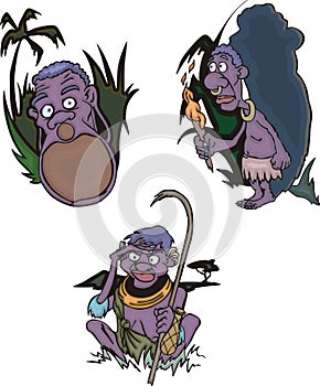 Comic African aborigines