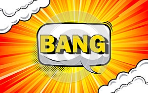 comic background with blank boom speech bubble vector illustration