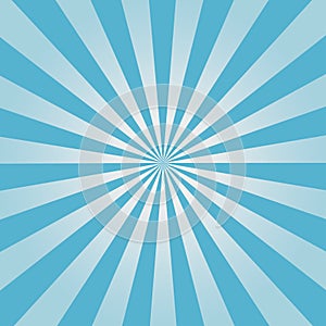 Comic background. Blue Sunburst pattern. Sun rays abstract backdrop. Vector. photo