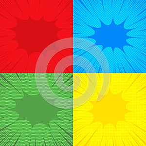 Comic backgrounds composition