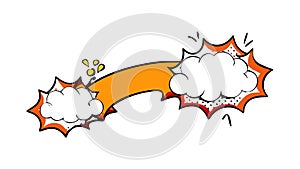 Comic Blast Burst Speech Bubble Dynamic Energy Pop Art Vector, vector design Generative AI