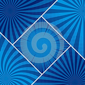 Comic blue elegant concept