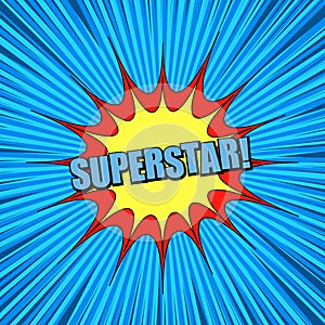 Comic blue explosive super background