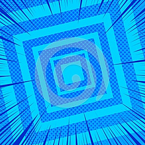 Comic blue geometric background