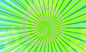 Comic book abstract template with dark rays and halftone humor effects on green radial background.