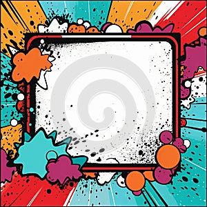 comic book background with an empty frame