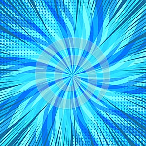 Comic book blue bright background