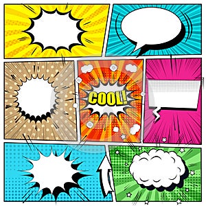Comic book bright background