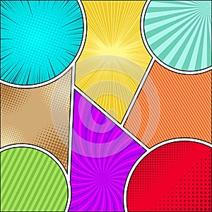 Comic book bright composition