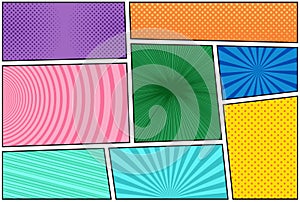 Comic book bright composition