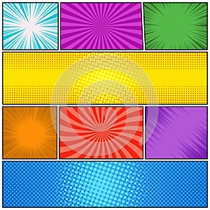 Comic book bright composition