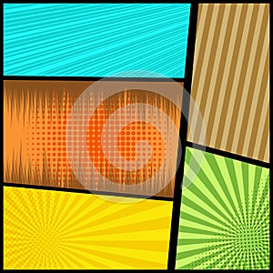 Comic book bright composition