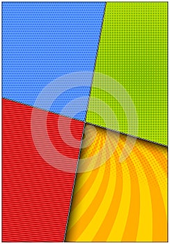 Comic book bright elegant composition