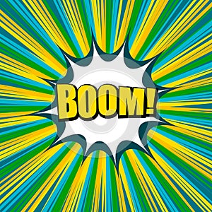 Comic book bright explosive template