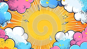 Comic Book Burst Background