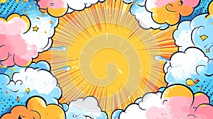 Comic Book Burst Background