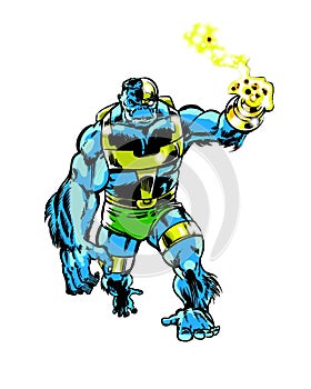 Comic book character cyborg ape creature