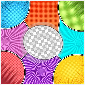 Comic book colorful abstract composition