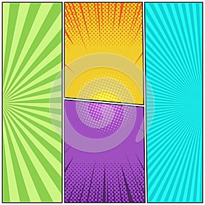 Comic book colorful bright composition