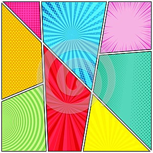 Comic book colorful composition
