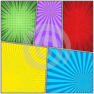 Comic book colorful composition