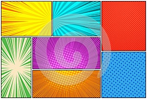 Comic book colorful composition