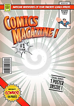 Comic Book Cover Template