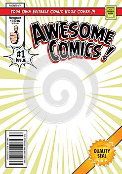 Comic Book Cover Template