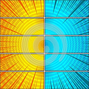 Comic book duel composition
