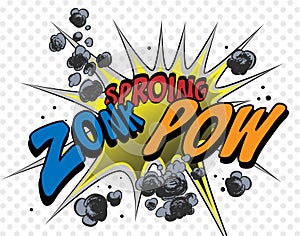 Comic book explosion