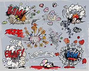 Comic book explosion