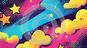 Comic book explosion background. Pop art style. Vector illustration