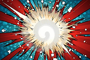 Comic book explosion background. Pop art style. Vector illustration - Ai Generated