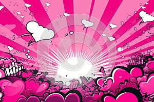 Comic book explosion background with space for text