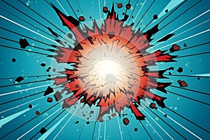 Comic book explosion background with space for text - Ai Generated