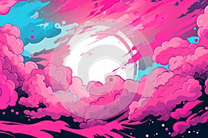 Comic book explosion background with space for text