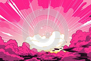 Comic book explosion background with space for text