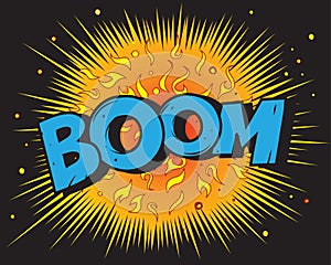 Comic book explosion - Boom