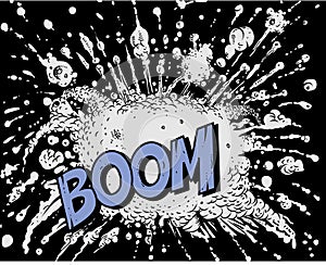 Comic book explosion - Boom