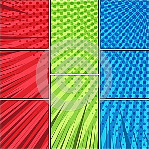 Comic book explosive bright background